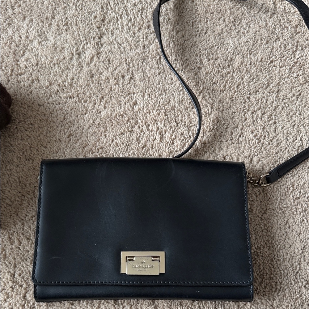 Kate Spade Black Crossbody Bag with Accents